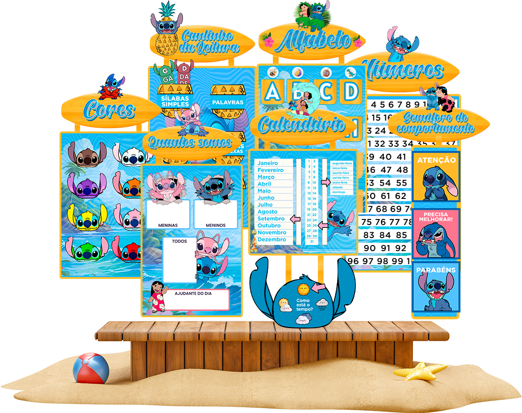 Showcase das 10 decorações do Kit Ohana